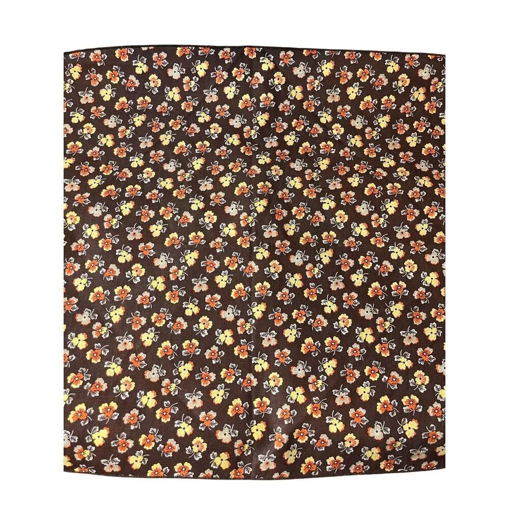 Retro‎ Floral Napkins Brown 16